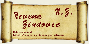 Nevena Zindović vizit kartica
